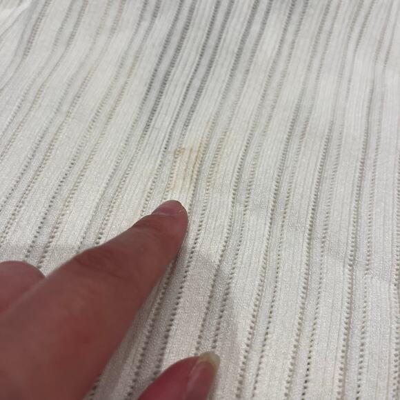 NWT Madewell The Signature Knit Johnny Collar Sweater M Cream Preppy Old Money - Picture 6 of 8